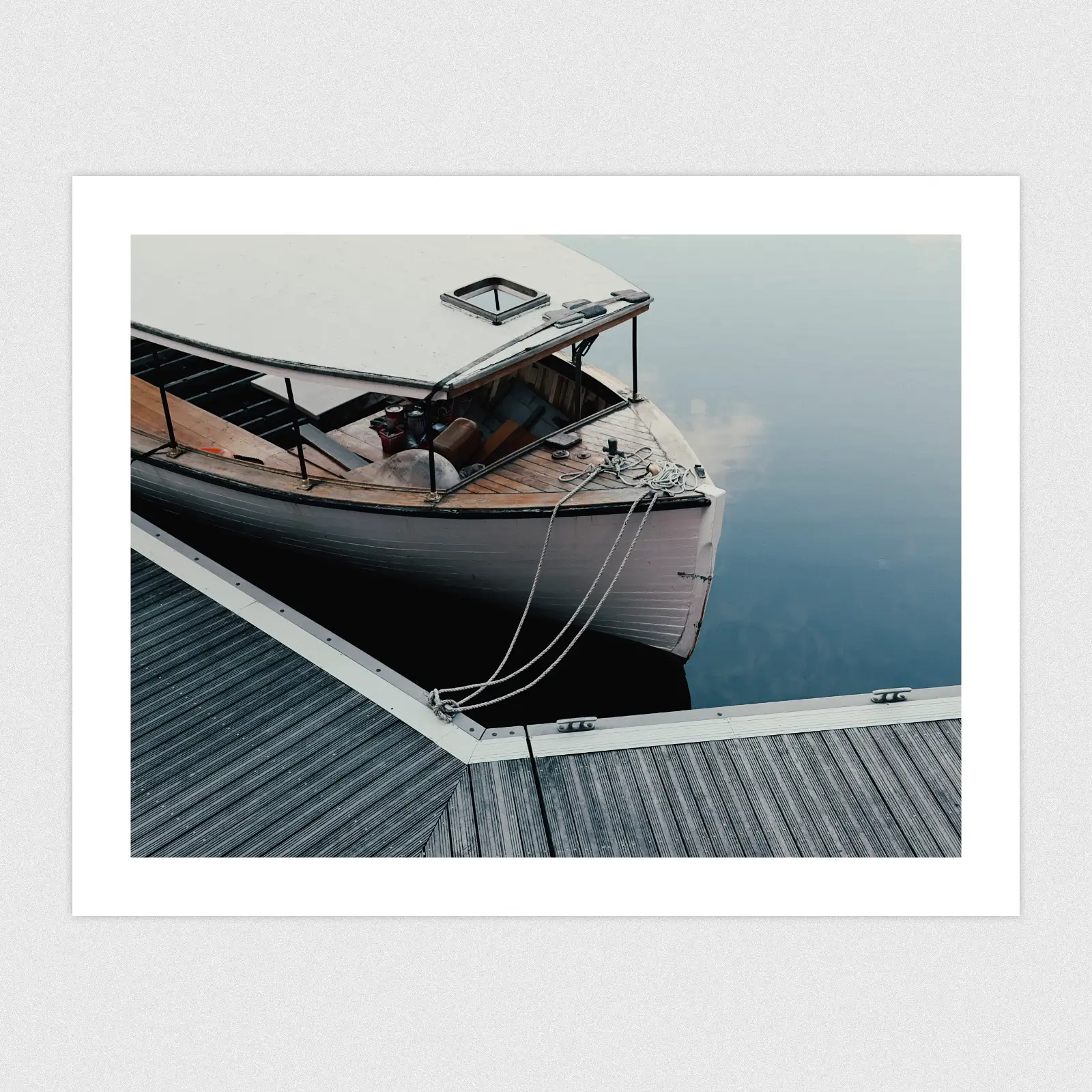 Portfolio The front section of a boat moored at Albert Dock in Liverpool.