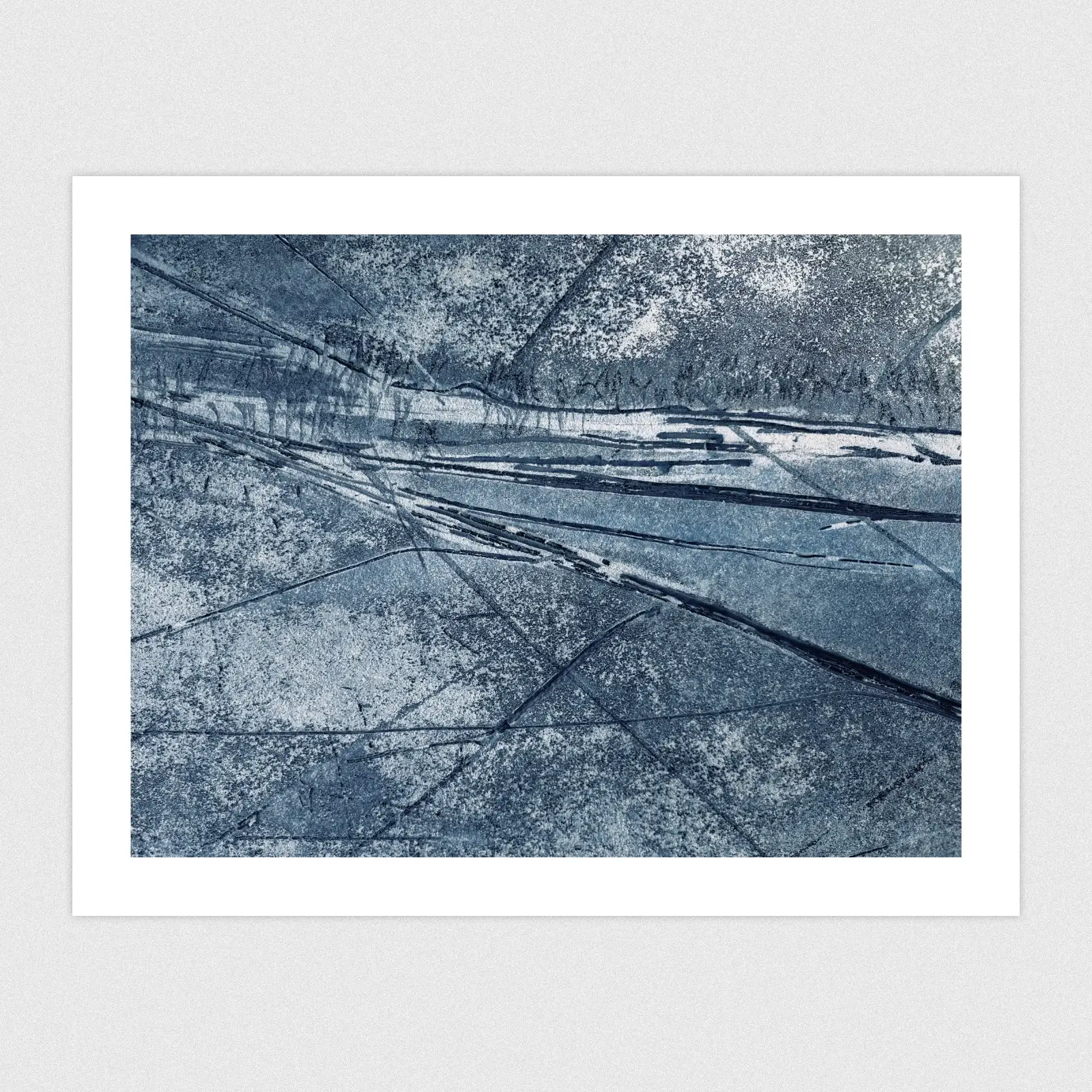 Portfolio An abstract winter scene made from a pattern on a textured wall.